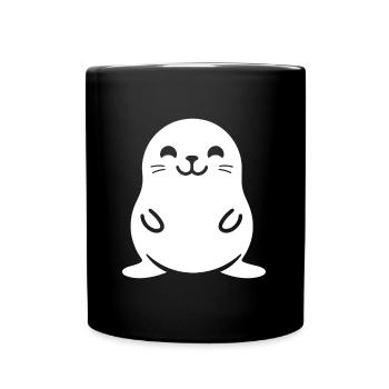 sea lion - Full Colour Mug - black - Front