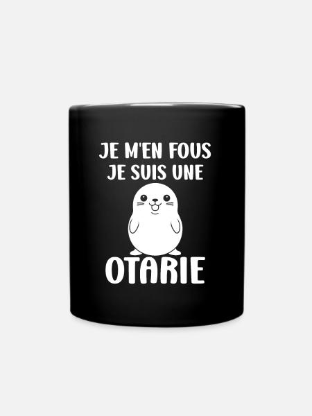 Animal mignon humour otarie - Mug uni - noir