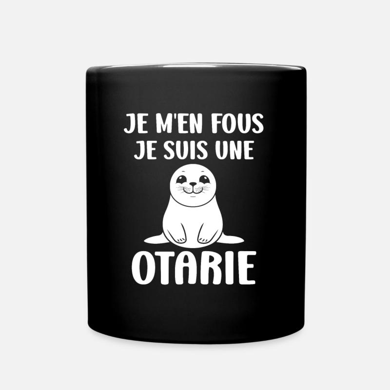 Animal mingon humour otarie - Mug uni - noir