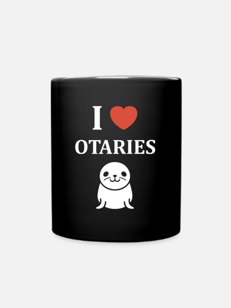 Animal mingon humour otarie - Mug uni - noir
