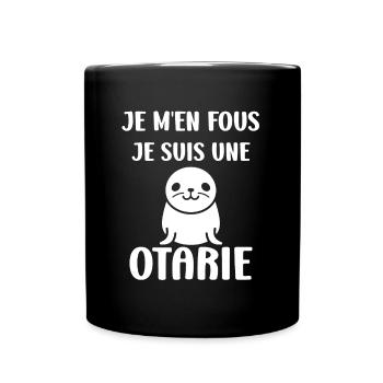 Animal mingon humour otarie - Mug uni - noir - Devant