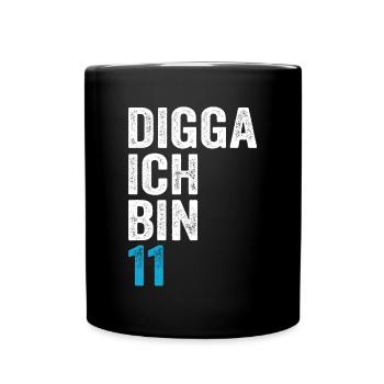 Digga I'm 11th Birthday Boy 11th Birthday - Full Colour Mug - black - Front
