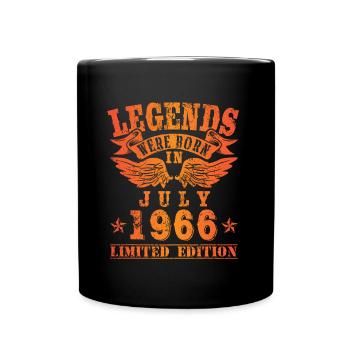 Legends were born in Juli 1966 Geburtstag - Tasse einfarbig - Schwarz - Vorne