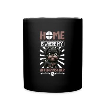 Accueil - Affenpinscher - Mug uni - noir - Devant