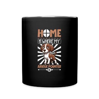 Zuhause - Braque de l'Ariège - Tasse einfarbig - Schwarz - Vorne