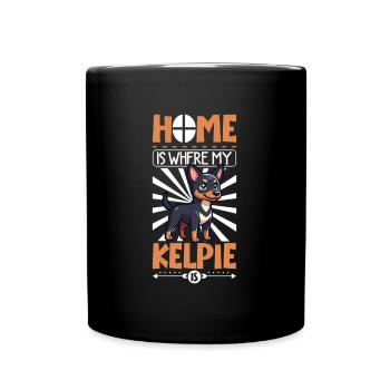 Home - Australian Kelpie - Full Colour Mug - black - Front