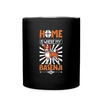 Accueil - Basenji - Mug uni - noir - Devant