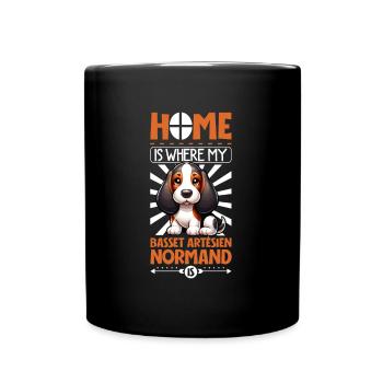 Home - Basset Artésien Normand - Full Colour Mug - black - Front