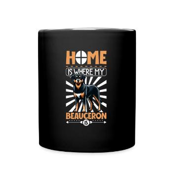 Zuhause - Beauceron - Tasse einfarbig - Schwarz - Vorne