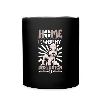 Accueil - Bedlington Terrier - Mug uni - noir - Devant