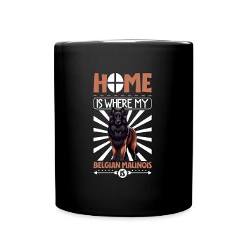Home - Belgian Shepherd - Full Colour Mug - black - Front