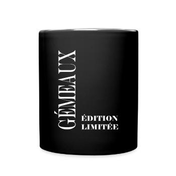 gémeaux - Mug uni - noir - Devant