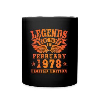 Legends sont nés en février 1978 Anniversaire - Mug uni - noir - Devant