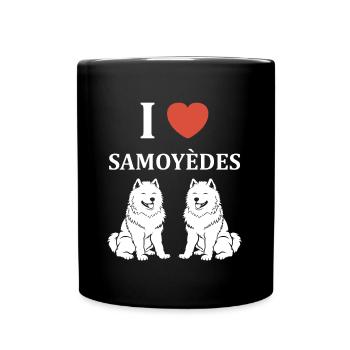 Humour Chien Samoyède - Mug uni - noir - Devant