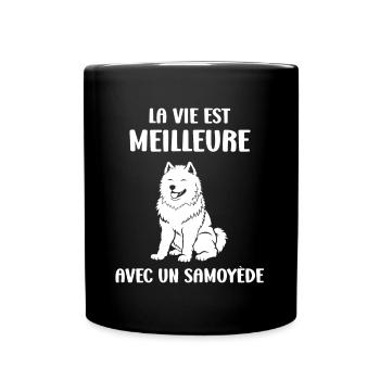 Humour Chien Samoyède - Mug uni - noir - Devant
