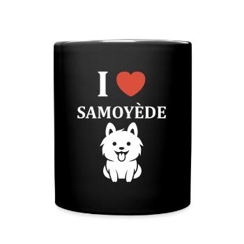 Humour Chien Samoyède - Mug uni - noir - Devant