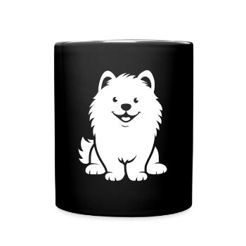 Chien Samoyède - Mug uni - noir - Devant