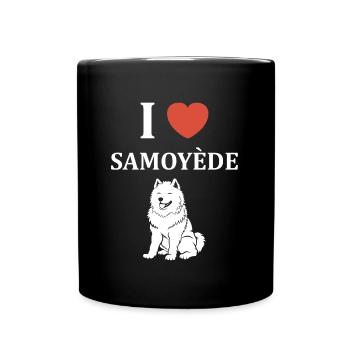 Humour Chien Samoyède - Mug uni - noir - Devant