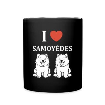 Humour Chien Samoyède - Mug uni - noir - Devant