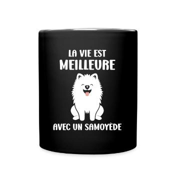Humour Chien Samoyède - Mug uni - noir - Devant