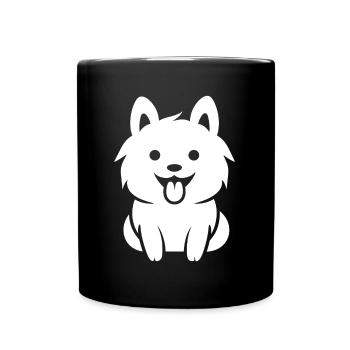 Chien Samoyède - Mug uni - noir - Devant