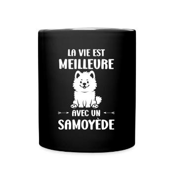 Humour Chien Samoyède - Mug uni - noir - Devant