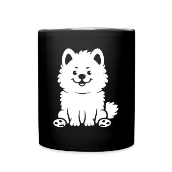 Chien Samoyède - Mug uni - noir - Devant