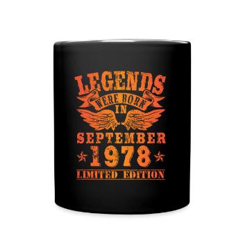 Legends sont nés en Septembre 1978 Anniversaire - Mug uni - noir - Devant