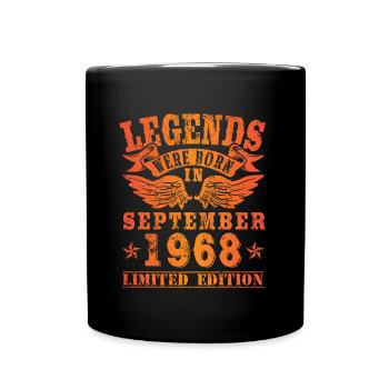 Legends sont nés en Septembre 1968 Anniversaire - Mug uni - noir - Devant