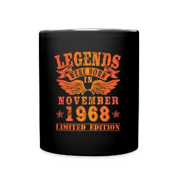 Legends sont nés en Novembre 1968 Anniversaire - Mug uni - noir - Devant