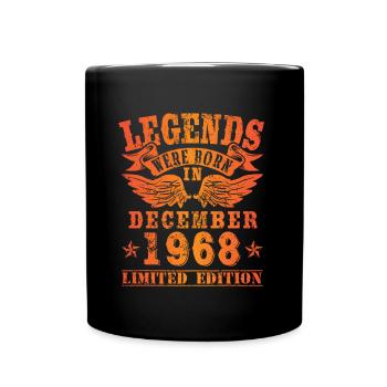 Legends sont nés en Décembre 1968 Anniversaire - Mug uni - noir - Devant