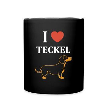 Humour chien teckel - Mug uni - noir - Devant