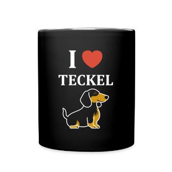 Humour chien teckel - Mug uni - noir - Devant