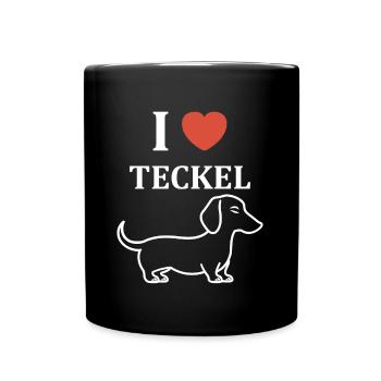 Humour chien teckel - Mug uni - noir - Devant