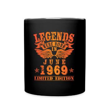 Legends sont nés en juin 1969 Anniversaire - Mug uni - noir - Devant