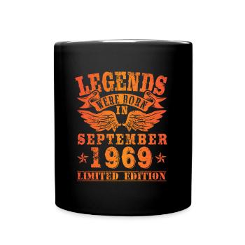 Legends sont nés en Septembre 1969 Anniversaire - Mug uni - noir - Devant