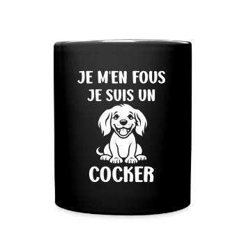 Humour Chien cocker - Mug uni - noir - Devant