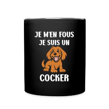 Humour Chien cocker - Mug uni - noir - Devant