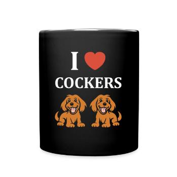 Humour Chien cocker - Mug uni - noir - Devant