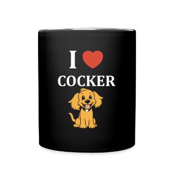 Humour Chien cocker - Mug uni - noir - Devant