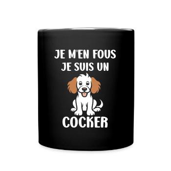 Humour Chien cocker - Mug uni - noir - Devant