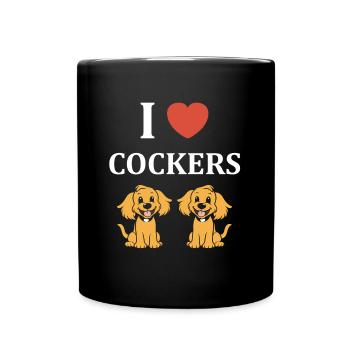 Humour Chien cocker - Mug uni - noir - Devant