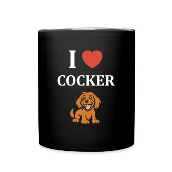 Humour Chien cocker - Mug uni - noir - Devant