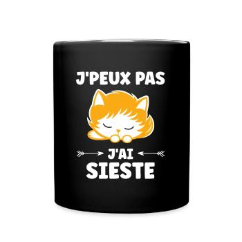 J'ai sieste - Mug uni - noir - Devant