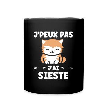 J'ai sieste - Mug uni - noir - Devant