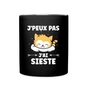 J'ai sieste - Mug uni - noir - Devant