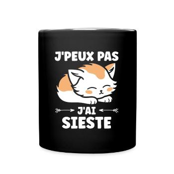 J'ai sieste - Mug uni - noir - Devant