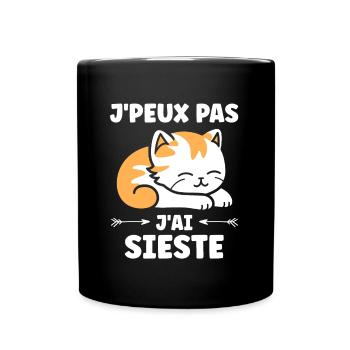 J'ai sieste - Mug uni - noir - Devant