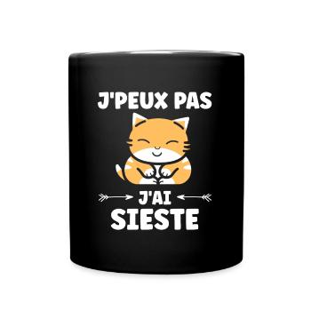 J'ai sieste - Mug uni - noir - Devant