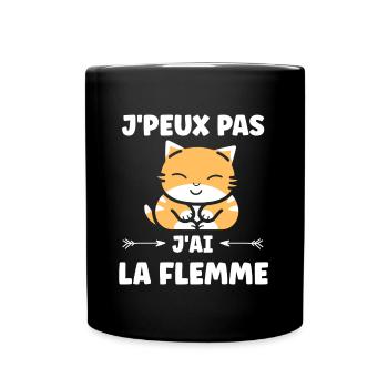 J'ai la flemme - Mug uni - noir - Devant